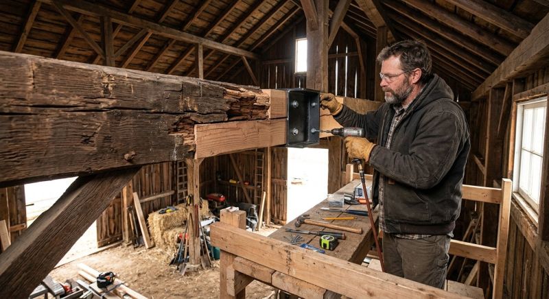 House Beam Repair in Wilmington, NC